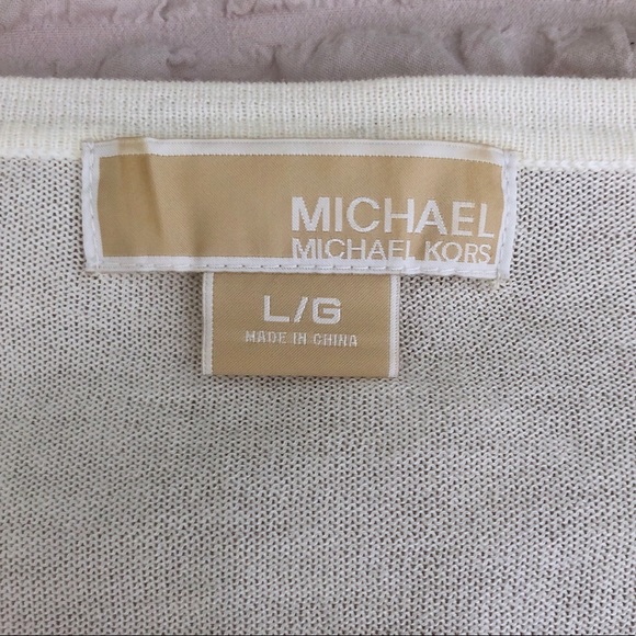 Michael Kors Ivory Ruffle Cardigan - Picture 6 of 7